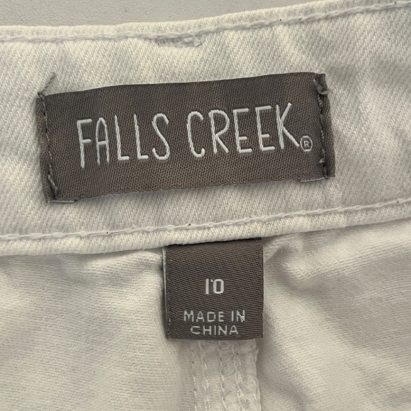 Falls Creek Women's White Denim Jeans Size Large 10 - Picture 5 of 9